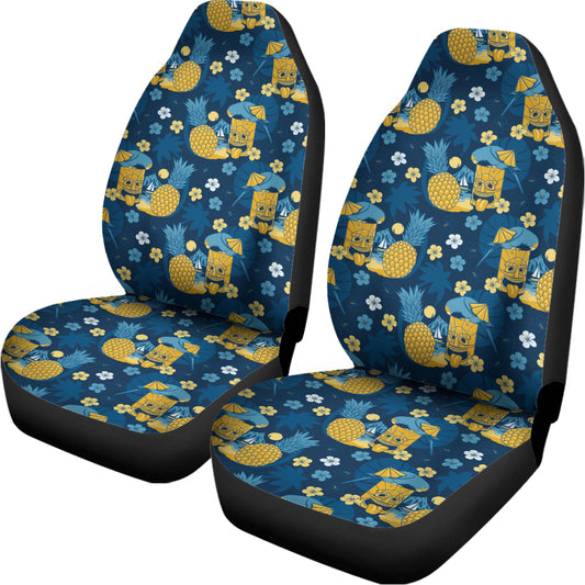 Hawaiian Tiki Pattern Print Universal Fit Car Seat Covers