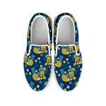Hawaiian Tiki Pattern Print White Slip On Shoes