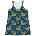 Hawaiian Tiki Pattern Print Women's Racerback Tank Top
