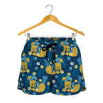 Hawaiian Tiki Pattern Print Women's Shorts