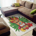 Hawaiian Tiki Print Area Rug