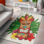 Hawaiian Tiki Print Area Rug