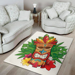 Hawaiian Tiki Print Area Rug