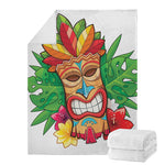 Hawaiian Tiki Print Blanket