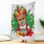 Hawaiian Tiki Print Blanket