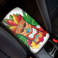 Hawaiian Tiki Print Car Center Console Cover