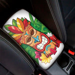 Hawaiian Tiki Print Car Center Console Cover