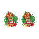 Hawaiian Tiki Print Car Coasters