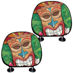 Hawaiian Tiki Print Car Headrest Covers
