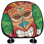 Hawaiian Tiki Print Car Headrest Covers