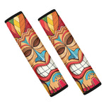 Hawaiian Tiki Print Car Seat Belt Covers