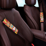 Hawaiian Tiki Print Car Seat Belt Covers