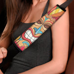 Hawaiian Tiki Print Car Seat Belt Covers