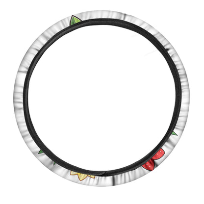 Hawaiian Tiki Print Car Steering Wheel Cover