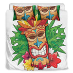 Hawaiian Tiki Print Duvet Cover Bedding Set