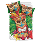Hawaiian Tiki Print Duvet Cover Bedding Set