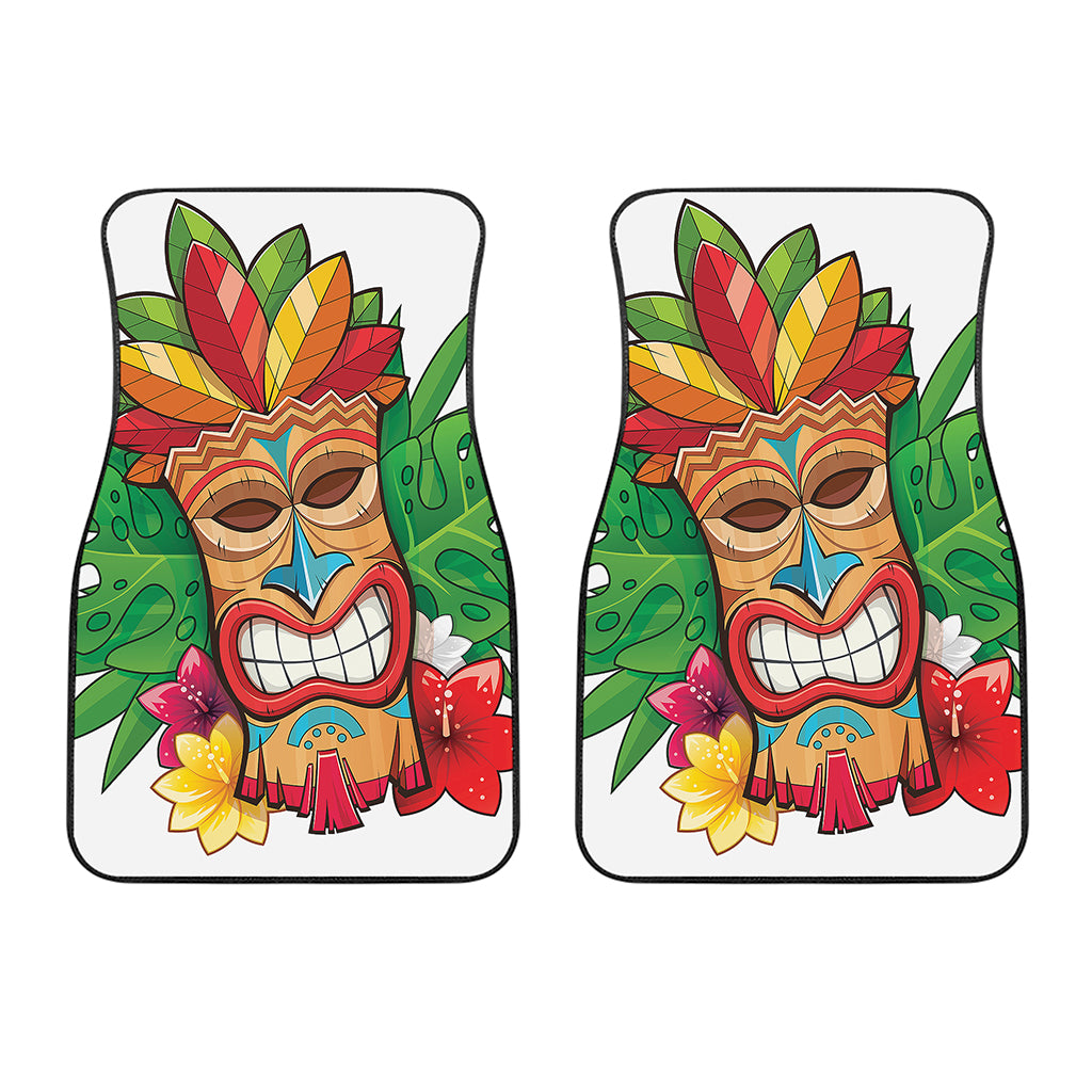 Hawaiian Tiki Print Front Car Floor Mats