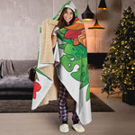 Hawaiian Tiki Print Hooded Blanket