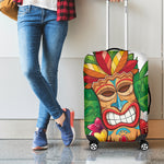 Hawaiian Tiki Print Luggage Cover