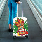Hawaiian Tiki Print Luggage Cover