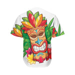 Hawaiian Tiki Print Men's Baseball Jersey