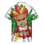 Hawaiian Tiki Print Men's Short Sleeve Shirt