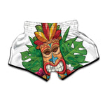 Hawaiian Tiki Print Muay Thai Boxing Shorts