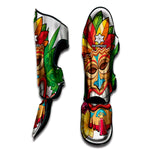 Hawaiian Tiki Print Muay Thai Shin Guard