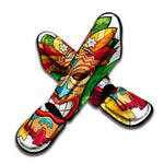 Hawaiian Tiki Print Muay Thai Shin Guard