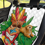 Hawaiian Tiki Print Pet Car Back Seat Cover