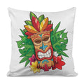 Hawaiian Tiki Print Pillow Cover