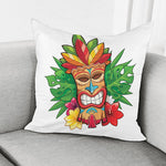 Hawaiian Tiki Print Pillow Cover