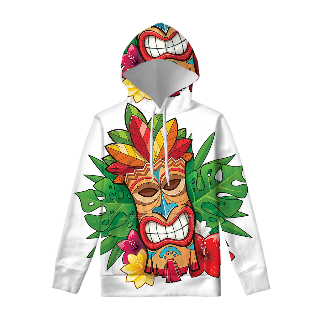 Hawaiian Tiki Print Pullover Hoodie