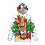 Hawaiian Tiki Print Pullover Hoodie