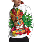 Hawaiian Tiki Print Pullover Hoodie