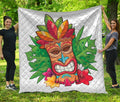 Hawaiian Tiki Print Quilt