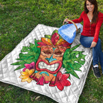 Hawaiian Tiki Print Quilt