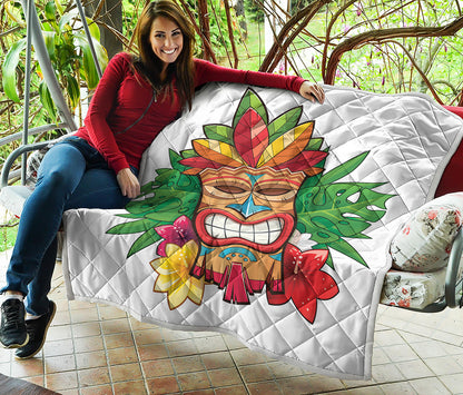 Hawaiian Tiki Print Quilt