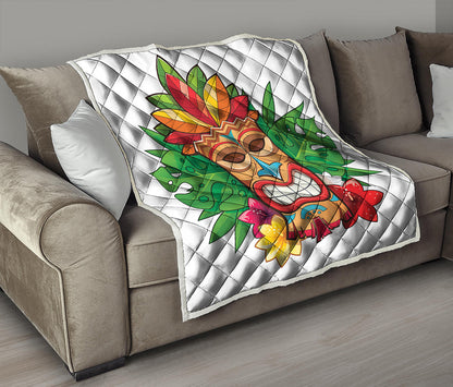 Hawaiian Tiki Print Quilt