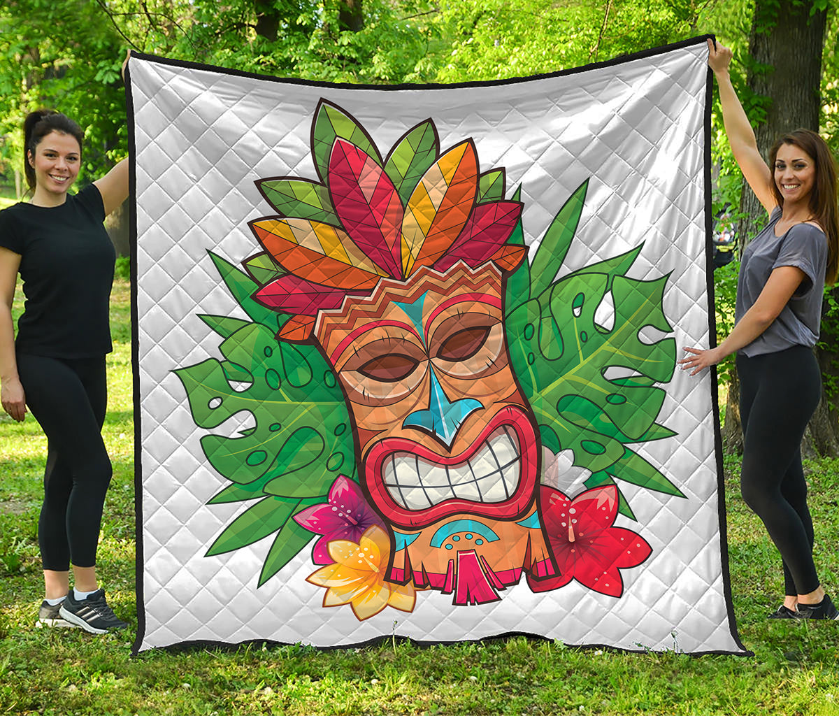 Hawaiian Tiki Print Quilt