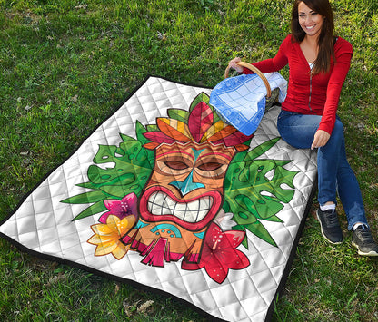 Hawaiian Tiki Print Quilt