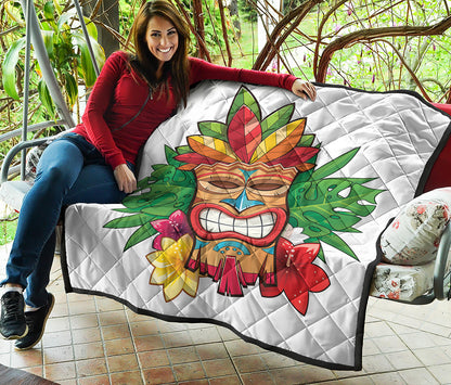 Hawaiian Tiki Print Quilt