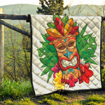 Hawaiian Tiki Print Quilt