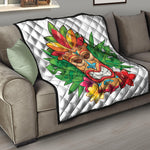 Hawaiian Tiki Print Quilt