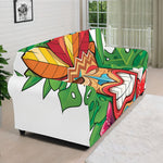 Hawaiian Tiki Print Sofa Cover
