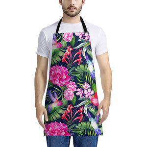 Hawaiian Tropical Birds Pattern Print Apron