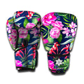Hawaiian Tropical Birds Pattern Print Boxing Gloves