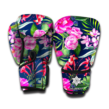 Hawaiian Tropical Birds Pattern Print Boxing Gloves