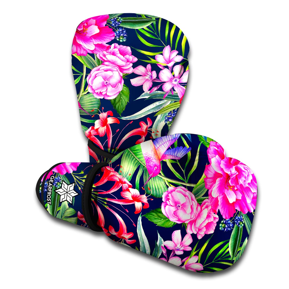 Hawaiian Tropical Birds Pattern Print Boxing Gloves