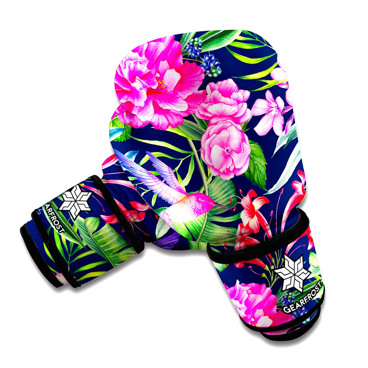 Hawaiian Tropical Birds Pattern Print Boxing Gloves